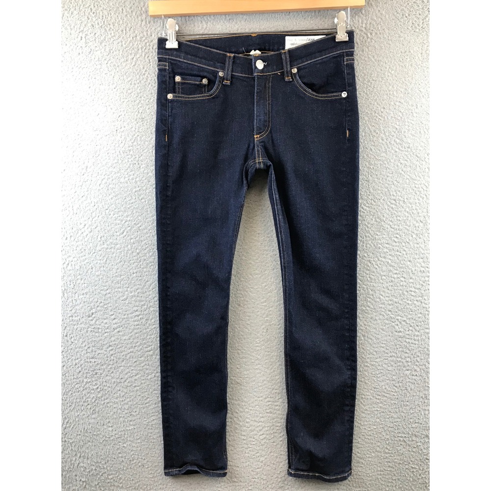 Rag Bone JEAN Womens Dark Wash Skinny Leg Denim Jeans Size 27 capri